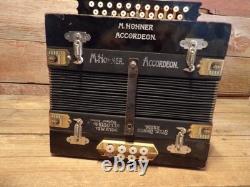 Vintage Hohner 2 Row Accordion Button Box SOUNDS GREAT RESTORATION PARTS