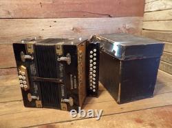 Vintage Hohner 2 Row Accordion Button Box SOUNDS GREAT RESTORATION PARTS