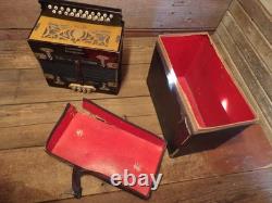 Vintage Hohner 2 Row Accordion Button Box SOUNDS GREAT RESTORATION PARTS