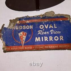 Vintage Hudson (1940's) Oval Rear View Mirror In Box Nos