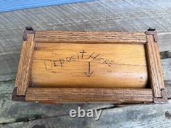 Vintage Idea/Suggestion Box Handmade Wood Burned Functional Folk Art Unique