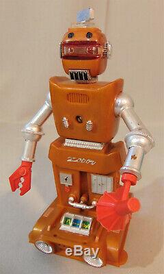 Vintage Ideal ZEROIDS ZOBOR Robot With ORIGINAL Plastic Box/Case For Restoration