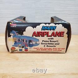 Vintage In Box 1983 ILLCO Smurf Blue Airplane PAPA SMURFETTE 2 Smurf Air