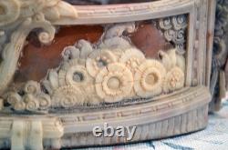 Vintage Incolay Lidded Box and Jardinar Cupids/Floral -Box Has Certificate
