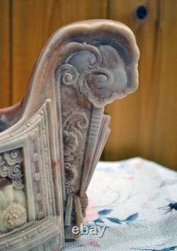 Vintage Incolay Lidded Box and Jardinar Cupids/Floral -Box Has Certificate