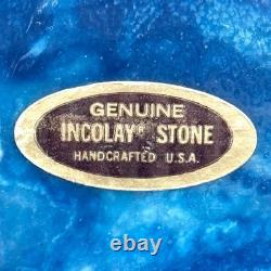 Vintage Incolay Stone Nautical Keepsake Box Castle Maritime Scene Pirate Storage