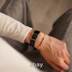 Vintage Inspired Tank Watch Ghost Dial, 18K Gold Plated, Gift Ready