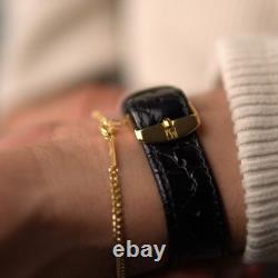 Vintage Inspired Tank Watch Ghost Dial, 18K Gold Plated, Gift Ready
