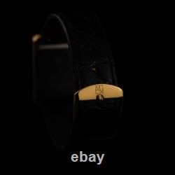 Vintage Inspired Tank Watch Ghost Dial, 18K Gold Plated, Gift Ready