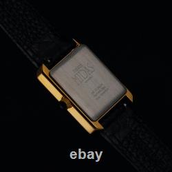 Vintage Inspired Tank Watch Ghost Dial, 18K Gold Plated, Gift Ready