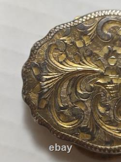 Vintage Italian 800 Silver Turquoise Enamel Ornate Hinged Trinket Pill Snuff Box