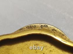 Vintage Italian 800 Silver Turquoise Enamel Ornate Hinged Trinket Pill Snuff Box