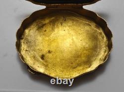 Vintage Italian 800 Silver Turquoise Enamel Ornate Hinged Trinket Pill Snuff Box