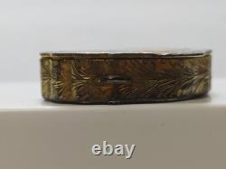 Vintage Italian 800 Silver Turquoise Enamel Ornate Hinged Trinket Pill Snuff Box