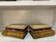 Vintage Italian Florentine Book Boxes Set Of 2 Hand Painted Gilt Decorative