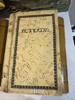 Vintage Italian Florentine Book Boxes Set of 2 Hand Painted Gilt Decorative