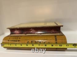 Vintage Italian Florentine Book Boxes Set of 2 Hand Painted Gilt Decorative