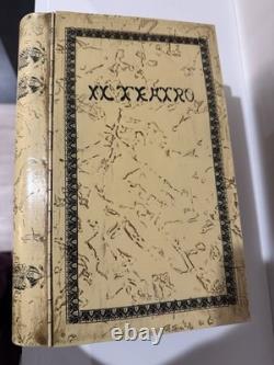 Vintage Italian Florentine Book Boxes Set of 2 Hand Painted Gilt Decorative