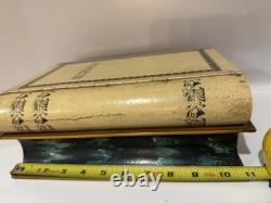 Vintage Italian Florentine Book Boxes Set of 2 Hand Painted Gilt Decorative