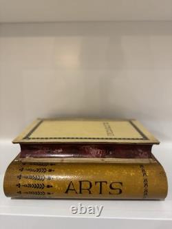 Vintage Italian Florentine Book Boxes Set of 2 Hand Painted Gilt Decorative