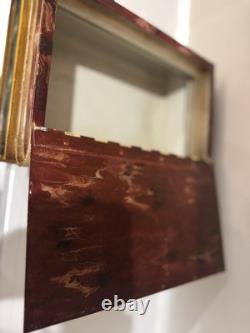 Vintage Italian Florentine Book Boxes Set of 2 Hand Painted Gilt Decorative