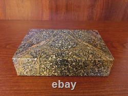 Vintage Italian Hinged Box Fabricated from Ocean Jasper Hard Stone Circa 1970