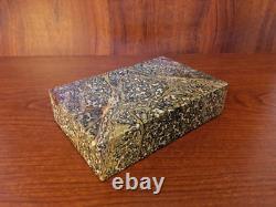Vintage Italian Hinged Box Fabricated from Ocean Jasper Hard Stone Circa 1970