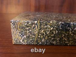 Vintage Italian Hinged Box Fabricated from Ocean Jasper Hard Stone Circa 1970