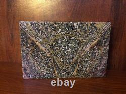 Vintage Italian Hinged Box Fabricated from Ocean Jasper Hard Stone Circa 1970