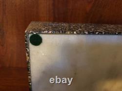 Vintage Italian Hinged Box Fabricated from Ocean Jasper Hard Stone Circa 1970