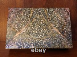 Vintage Italian Hinged Box Fabricated from Ocean Jasper Hard Stone Circa 1970