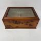 Vintage Italian Osvaldo Agresti Burlwood Watch/jewelry Box With Crystal Lid