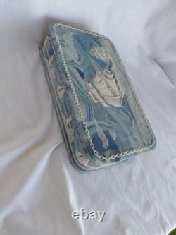 Vintage J W ROBERTS Incolay Stone Jewelry Box 1970's Senators Wife Gifted Ships