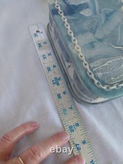 Vintage J W ROBERTS Incolay Stone Jewelry Box 1970's Senators Wife Gifted Ships