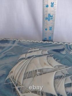 Vintage J W ROBERTS Incolay Stone Jewelry Box 1970's Senators Wife Gifted Ships