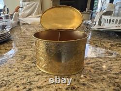 Vintage JD & S James Deakin & Sons Hallmark Copper Victorian Biscuit Box