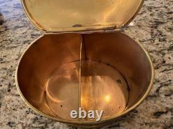 Vintage JD & S James Deakin & Sons Hallmark Copper Victorian Biscuit Box