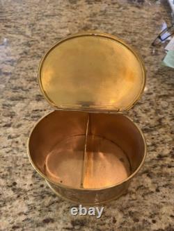 Vintage JD & S James Deakin & Sons Hallmark Copper Victorian Biscuit Box