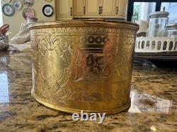 Vintage JD & S James Deakin & Sons Hallmark Copper Victorian Biscuit Box