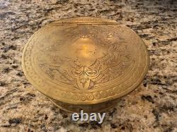 Vintage JD & S James Deakin & Sons Hallmark Copper Victorian Biscuit Box