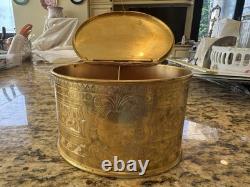 Vintage JD & S James Deakin & Sons Hallmark Copper Victorian Biscuit Box