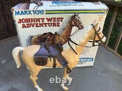 Vintage JWA Johnny West Adventures Thunderbolt in box with all tack HORSE BOTW