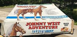 Vintage JWA Johnny West Adventures Thunderbolt in box with all tack HORSE BOTW