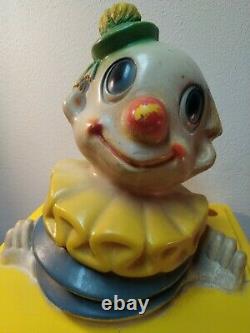Vintage Jack the Toy Box Children's Plastic Clown Storage Container