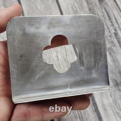 Vintage Japan 970 Silver Enamel Playing Card Trinket Box Bamboo Bird 198g Total