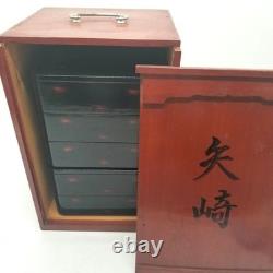 Vintage Japanese Yazaki Lacquered Wooden Bento Boxes 5 Tier