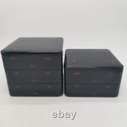 Vintage Japanese Yazaki Lacquered Wooden Bento Boxes 5 Tier