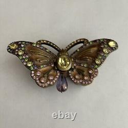 Vintage Jay Strongwater BUTTERFLY DOUBLE OPENING WING TRINKET BOX SWAROVSKI Box