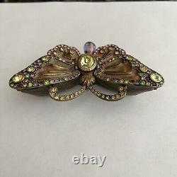 Vintage Jay Strongwater BUTTERFLY DOUBLE OPENING WING TRINKET BOX SWAROVSKI Box