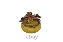 Vintage Jay Strongwater Flower Trinket Box